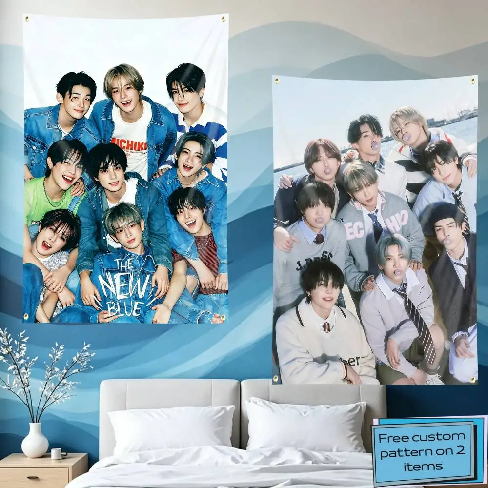 J-POP and-Team Tour Flag Tapestry Banner for Bedroom Living Room Outdoor Camping Custom