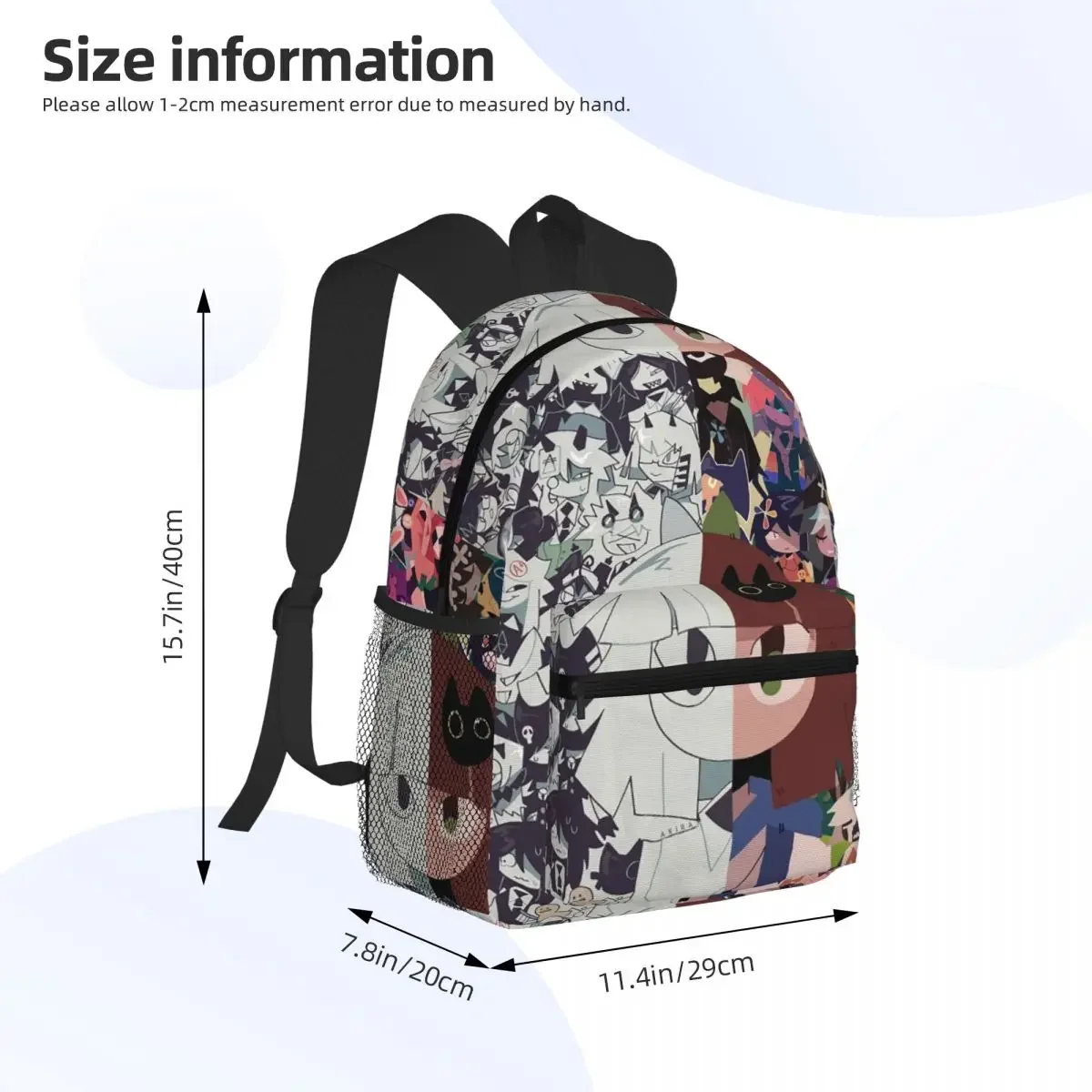 Cartoon Miss Circle Student Backpack School Bag Hiking Travel Daypack for Men Women Fashion Bookbag Shoulder Bags