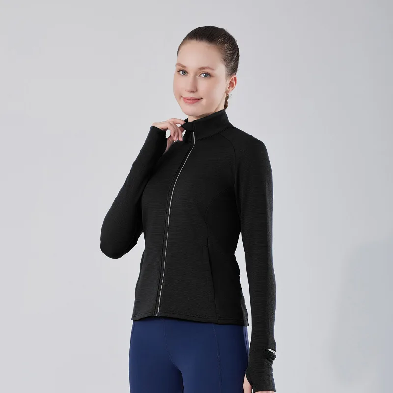 Women  New  Casual  Loose Simple  Shirt  Autumn  Lapel  Sports Jacket  Long Sleeve  Quick Dry  Fitness Clothes  Yoga Clothes