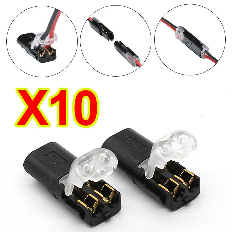 10Pcs 12V Car Auto Wire Cable Plug Connector Strip Terminal Connection Clamp Block