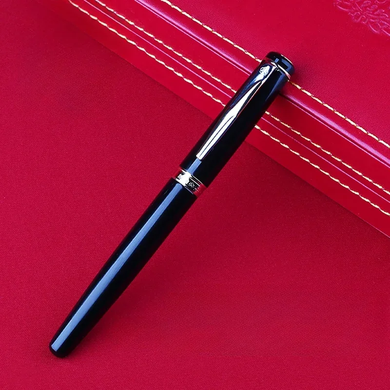 

Hot HERO 300-12K Gold Fountain Pen Gold/Silver Blade F 0.5mm Nib Ink Pen Office And Business Write Gifts For Practicing Calligra