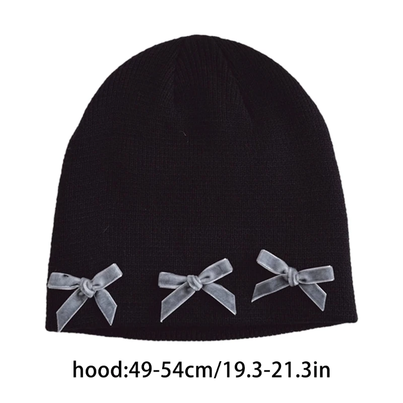 Gorro cálido invierno para niños, gorro con lazo para bebé, gorro transpirable, gorro ganchillo