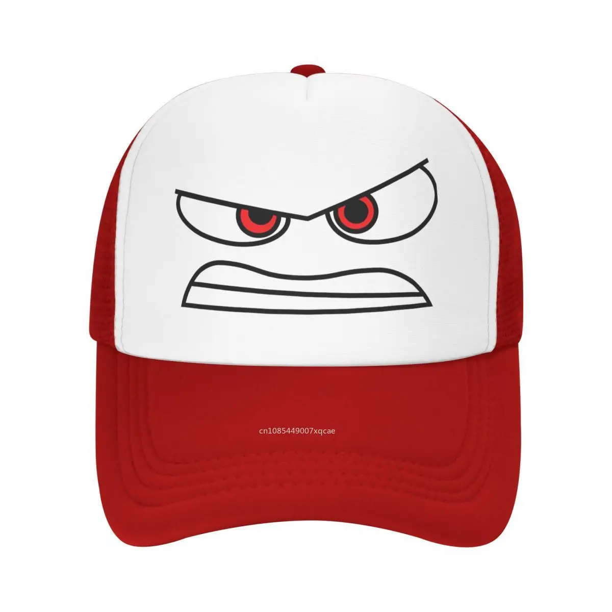 Unisex Anger Face Inside Out Trucker Hat Hip-Hop Mesh Baseball Caps Polyester Dad Hat Adjustable Fishing Hat Summer