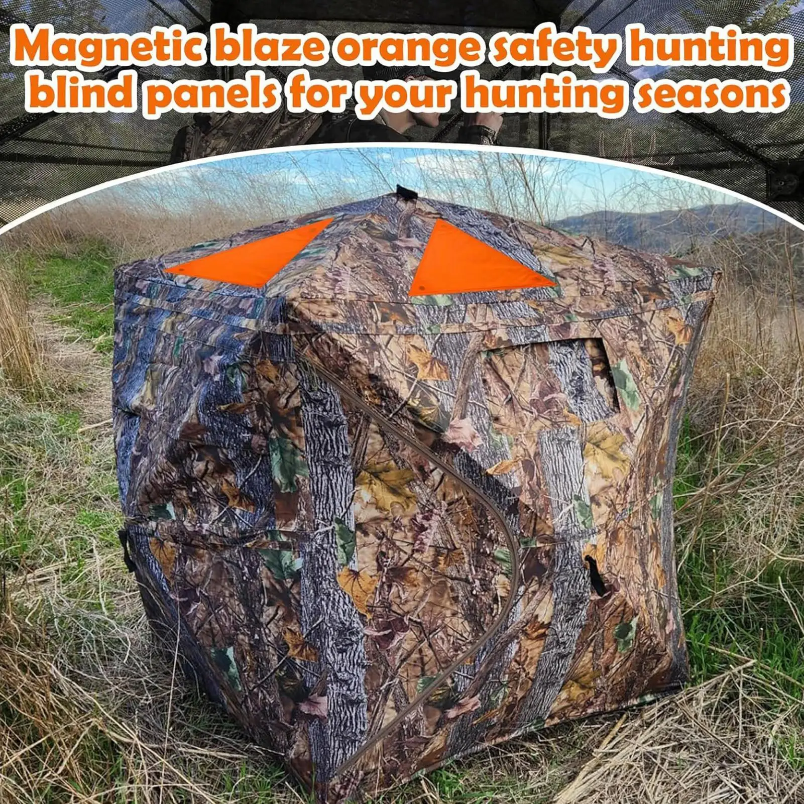 

Магнитная крышка для слепых панелей Blaze Orange с 12 кнопками, 4 шт., защитные слепые панели Blaze для палатки, рюкзака для бега на открытом воздухе