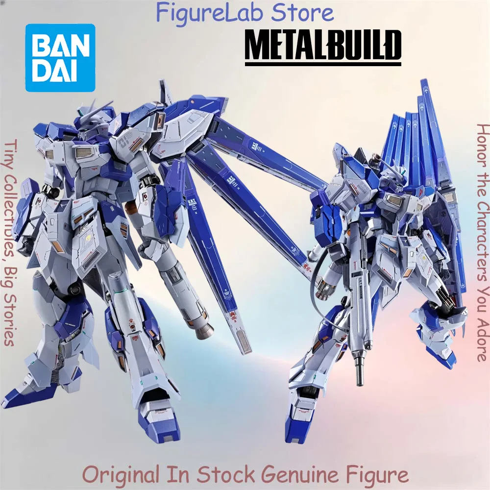 Official Genuine In Stock Bandai Metal Build Hi-v Gundam Figure Anime Mobile Suit Gundam char Is Counterattack Model Boxed Toy