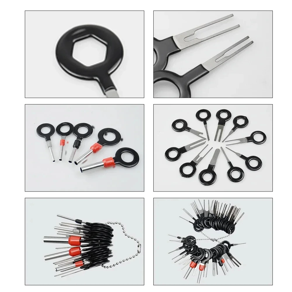 41/26pcs Car Terminal Removal Kit Box Wire Plug Connector Extractor Puller Release Pin Extractor Set Terminal Plug Repair Tools