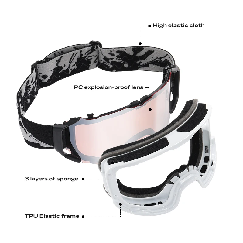 Double Layers Anti-fog Ski Goggles Snowmobile Ski Mask Skiing Glasses Men Women Snow Googles Snowboard Sunglasses free Case