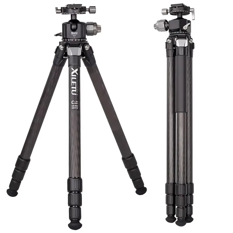 

XILETU XLS284C+G44 Hot Sale Professional Portable Non-axial Carbon Fiber Low-gravity Holder Tripod Set