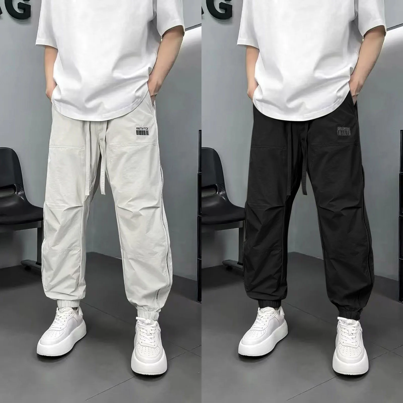 

Men's Fashion Simple Style Casual And Comfortable Cuffed Pants Sports Pants Men's Clothing