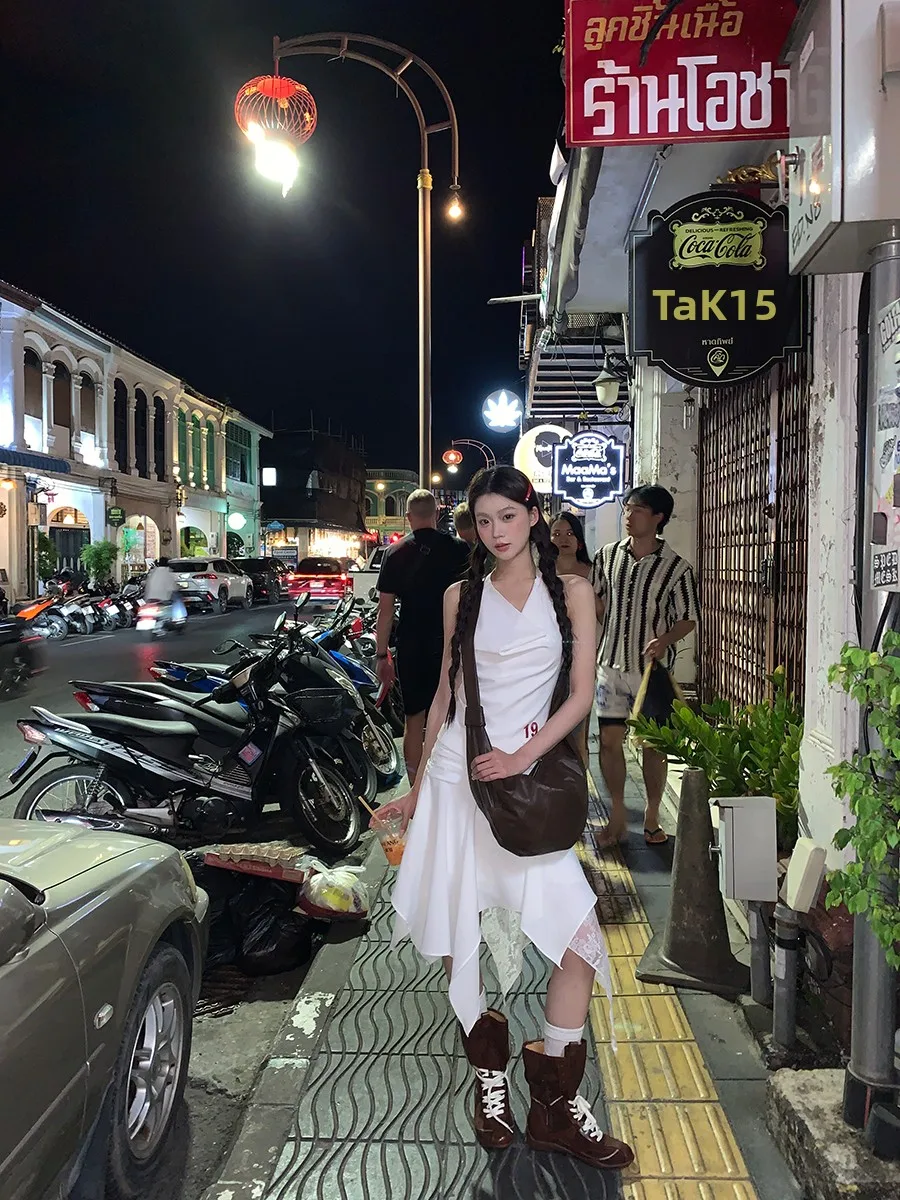 

Белая кружевная юбка трапециевидной формы с высокой талией, женская весна-осень 2023, новая асимметричная утягивающая юбка от G Sle