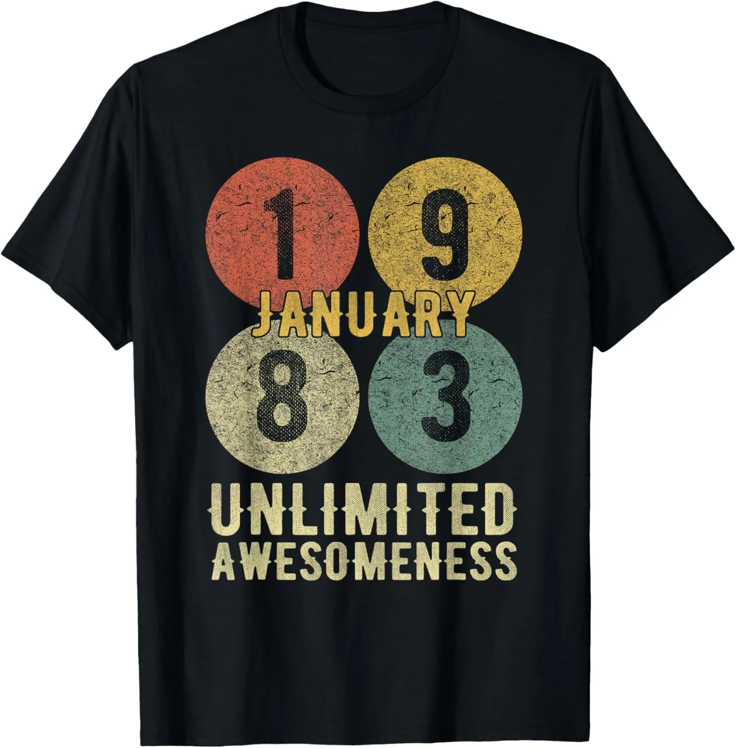 Vintage 1983 T-Shirt Personalized Clothing Unisex Summer Streetwear Tops Casual Print on Demand Camisas