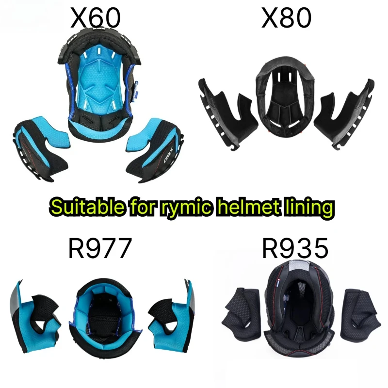 

For X60 V80 R977 R935 Carbon Fiber Pull Helmet Inner Lining Motorcycle Full Helmet Inner Lining Helmet Replacement Accessories