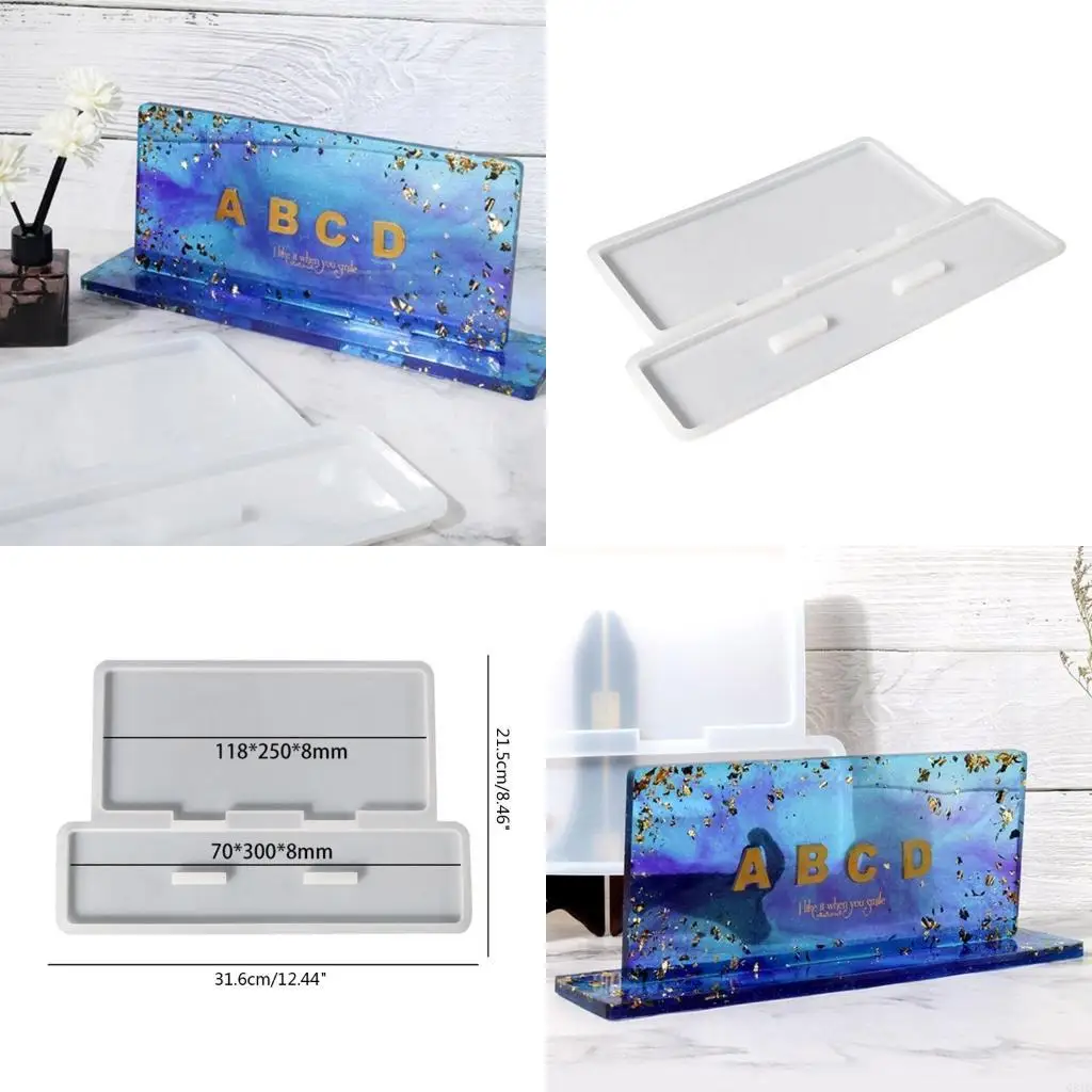  Photo Frame Resin Mold Picture Frame Silicone Mold Rectangle Epoxy Casting Mold for DIY Home Table Decor Handicrafts