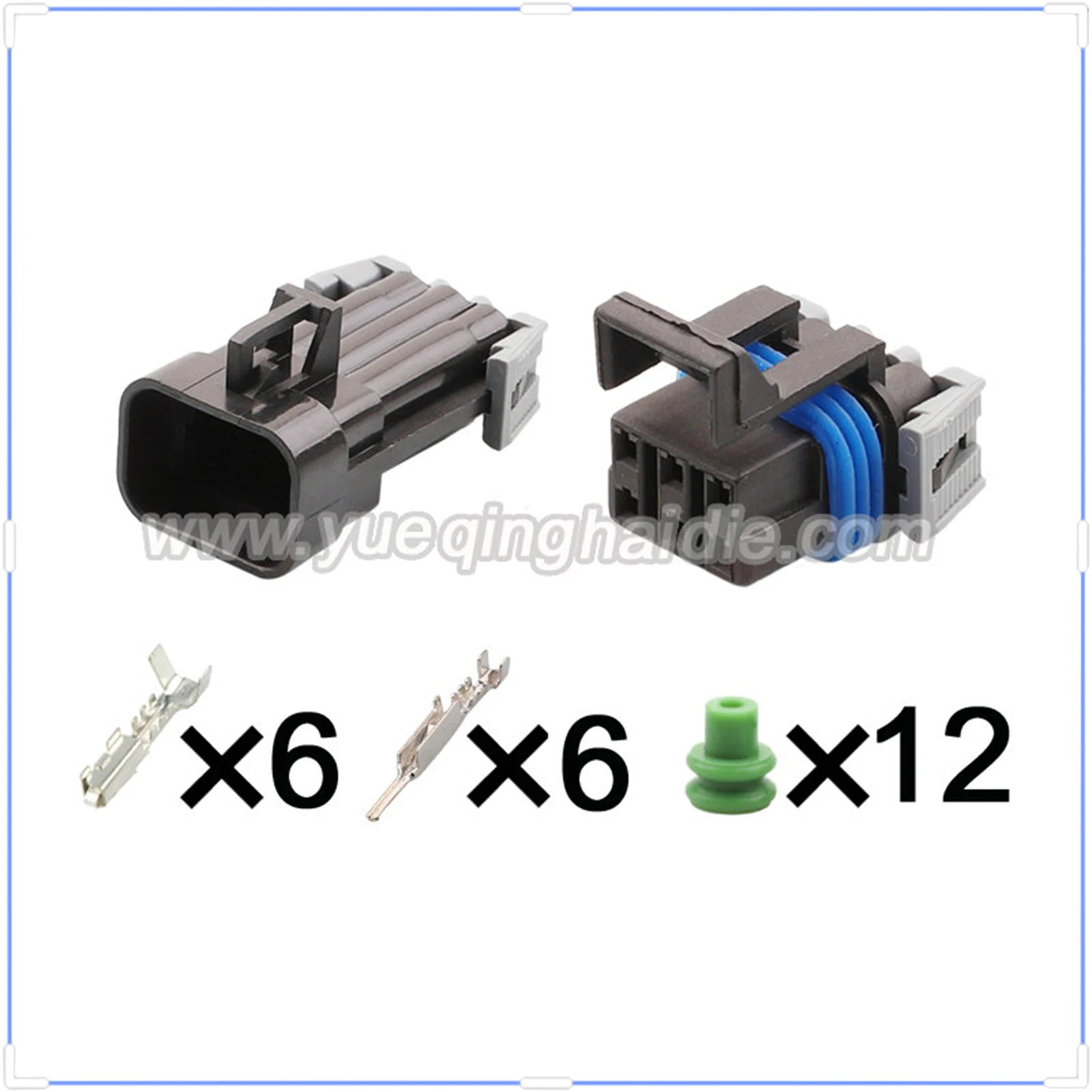 6Pin Connector Waterproof 1.65mm Male Female Connector Automotive 150 GT Wire Harness Cable Socket for 12052848 12124107