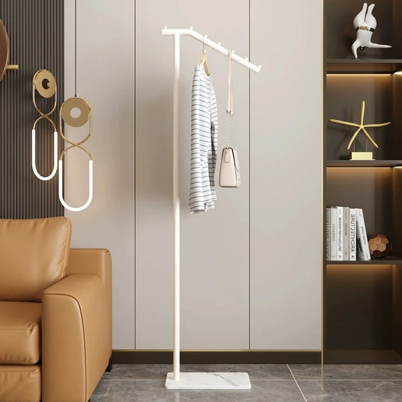 White Unique Clothes Rack Aesthetic Narrow Sturdy Modern Bedroom Clothing Racks Designer Ganchos Para Ropa Room Furniture