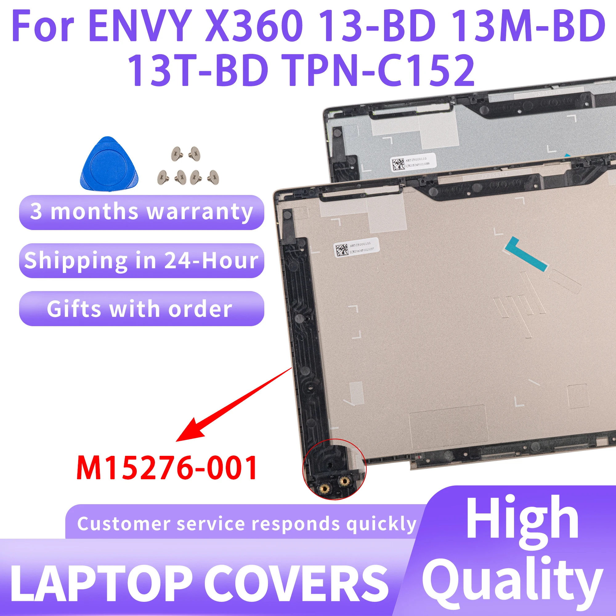 

New For Lid ENVY X360 13-BD 13M-BD LCD Back Cover Top Case Rear Lid (Silver) M82692-001 13.3"