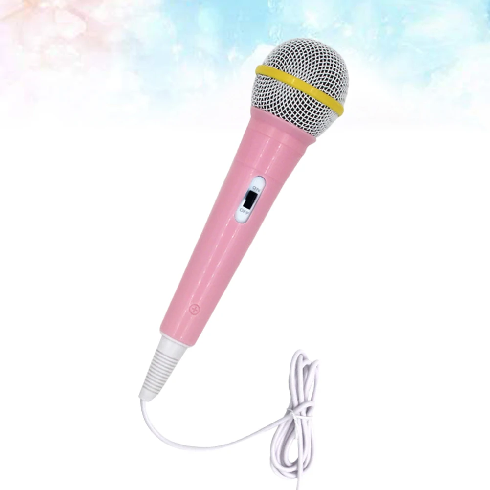 Microfone de educação infantil para crianças, instrumento musical eletrônico de pvc, ferramenta de aprendizagem leve, máquina educacional infantil rosa