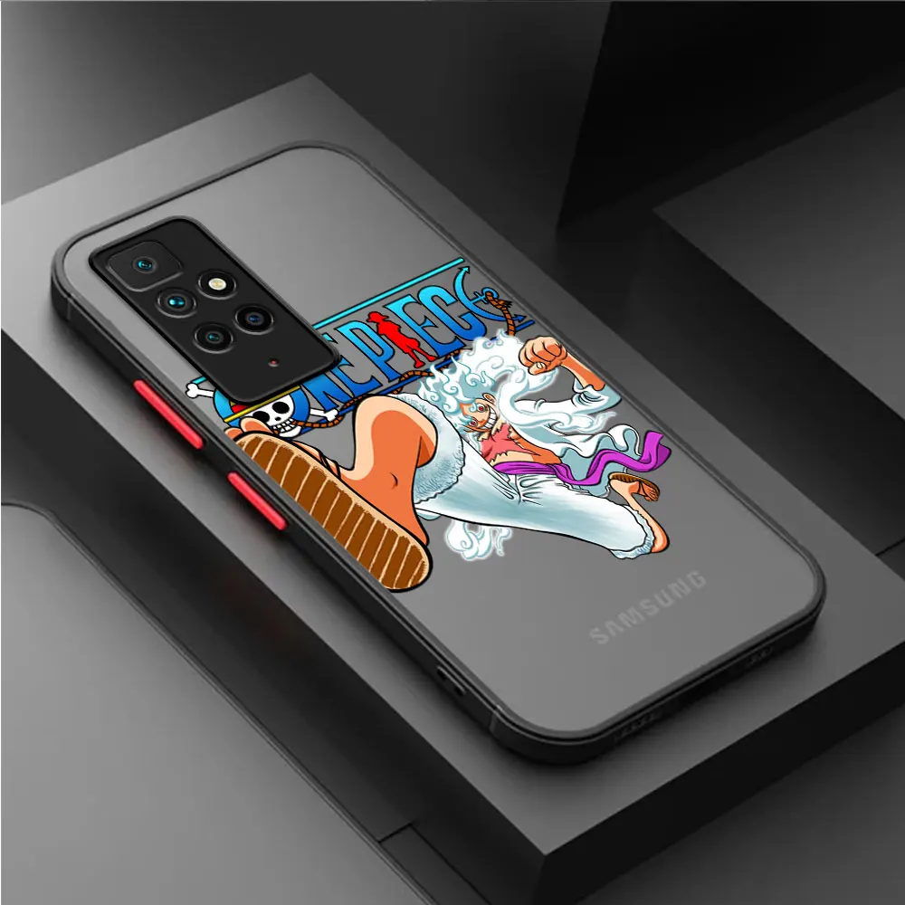 Luffy Gear 5 Anime Matte Case For Xiaomi Redmi Note 11 10 Pro 12 13 10S 11S 9 8 9S 12S 8T 10C 12C 9A 9C 9T Hard Back Phone Cover