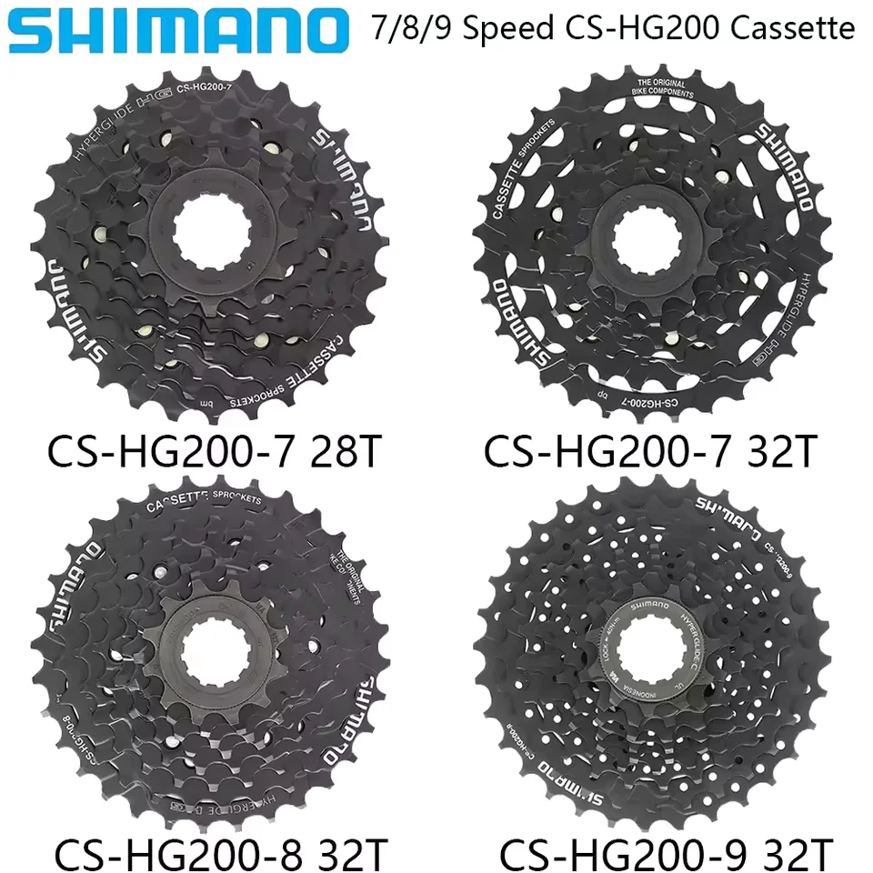 

Shimano TOURNEY HG200 CS 7 8 9 Speed Cassette Sprocket 7s 8S 8v 7v 12-28T 12-32T Mountain Bike MTB Chains Original Cycling Parts