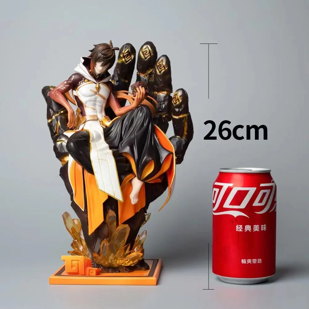 26cm Genshin Impact Anime Figure Zhongli Action Figure The World Can Go PVC Collectible Game Model Doll Ornaments Toys Gifts