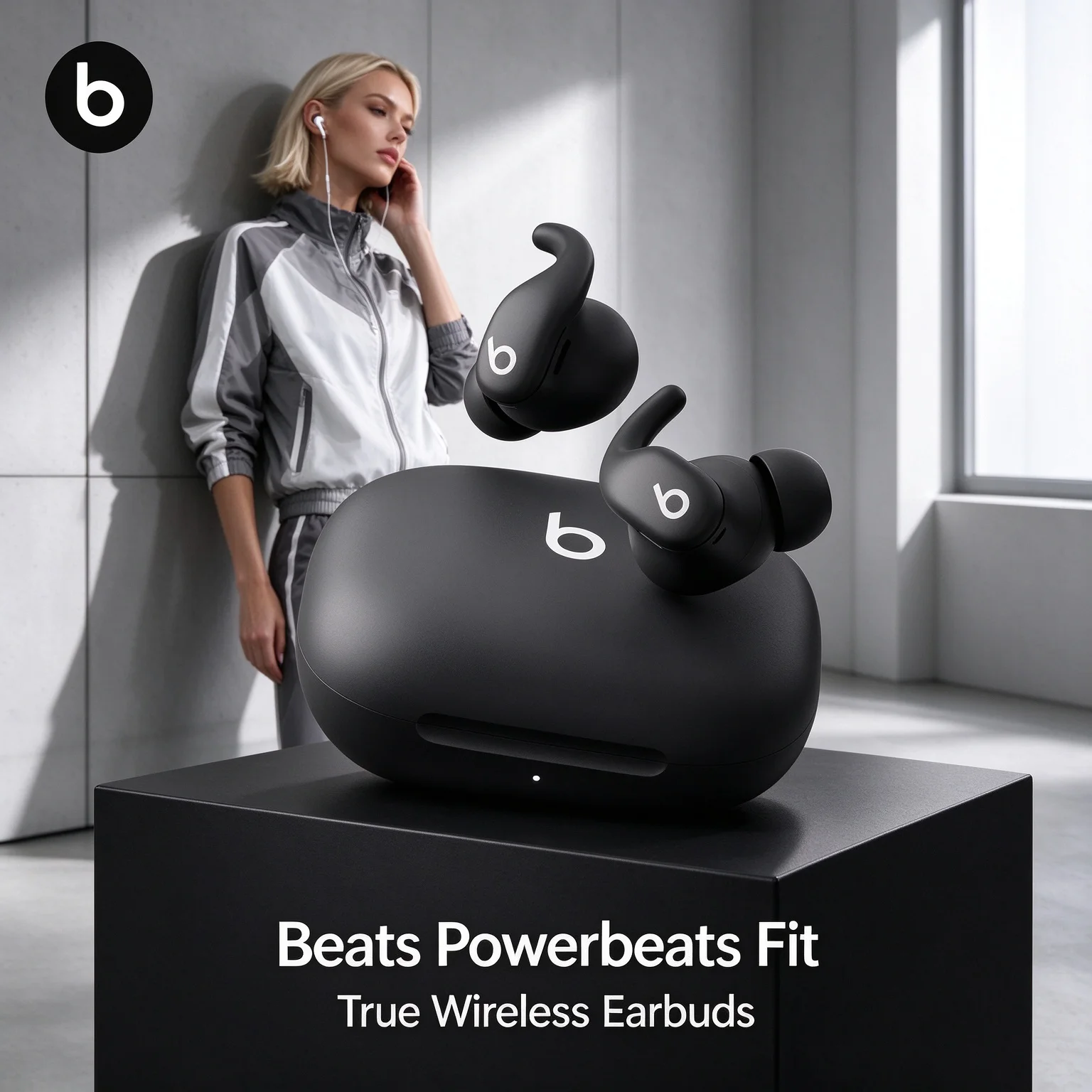 Beats Powerbeats Fit True Wireless Headphones, Custom Acoustic Platform, Punchy Beats Bass for Outdoor Training and Sports