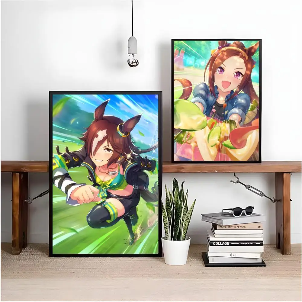 لعبة أنيمي U-Uma Musume Pretty DerbyS ملصق لغرفة المعيشة وغرفة النوم والبار جدار الفن يطبع ورقة ملصق الديكور الهدايا