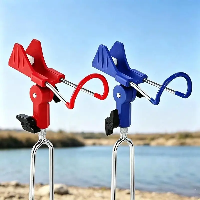 Universal Fishing Rod Holder 360° Adjustable Foldable Stand with Ground Spike Easy Install for Shore Fishing Trips view 2