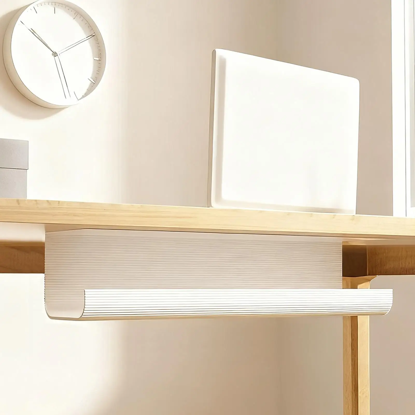 Under Desk Cable Organizer No Drill Space-Saving Box Cable Tray For Placement Concealment Phone Charger Power Strip Router