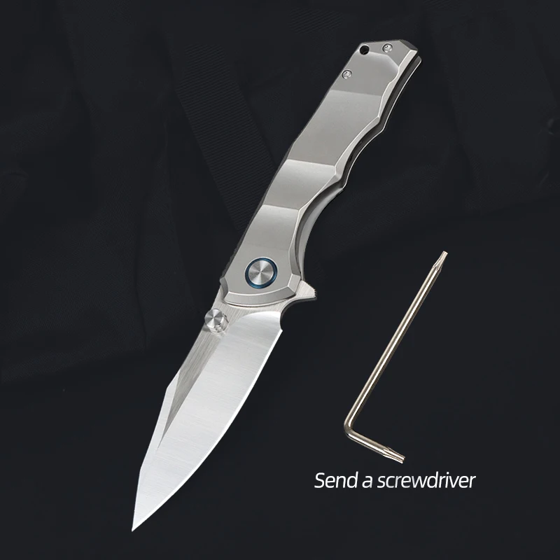 

Карманный складной нож с лезвием VG10 и ручкой из титанового сплава, портативный инструмент для путешествий, кемпинга, резки, инструмент для повседневной переноски на открытом воздухе