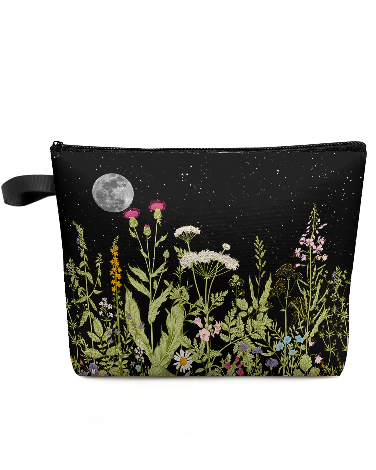 Bolsa de maquiagem Herb Moon para mulheres, Travel Essentials, Sacos Cosméticos, Organizador de Banheiro, Lápis, Armazenamento para Crianças, Vintage