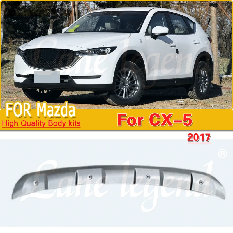 

For Mazda CX5 CX-5 2017 Stainless Steel Car Front Bumper Lip Splitter Spoiler Body Kit Chin Trims Spoiler Plate Protector