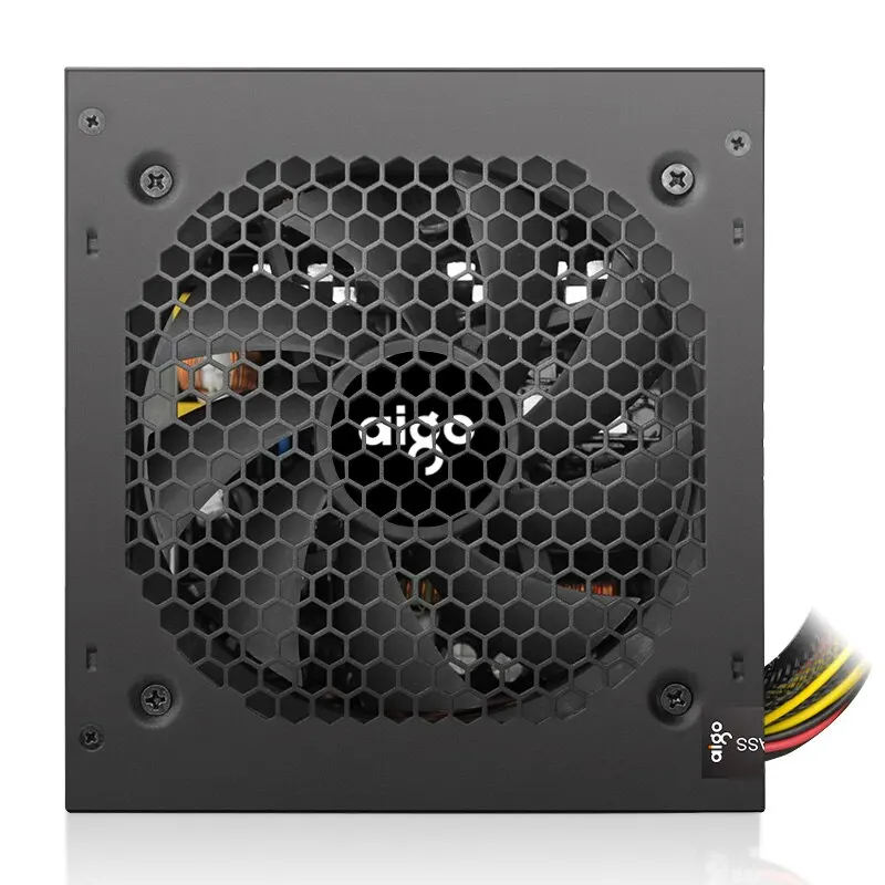 Aigo AK 500W PC PSU 전원 공급 장치, BTC용 데스크탑 컴퓨터 전원 공급 장치, 게임용 저소음 블랙 RGB 선풍기, 24 핀, 12V ATX, 120mm