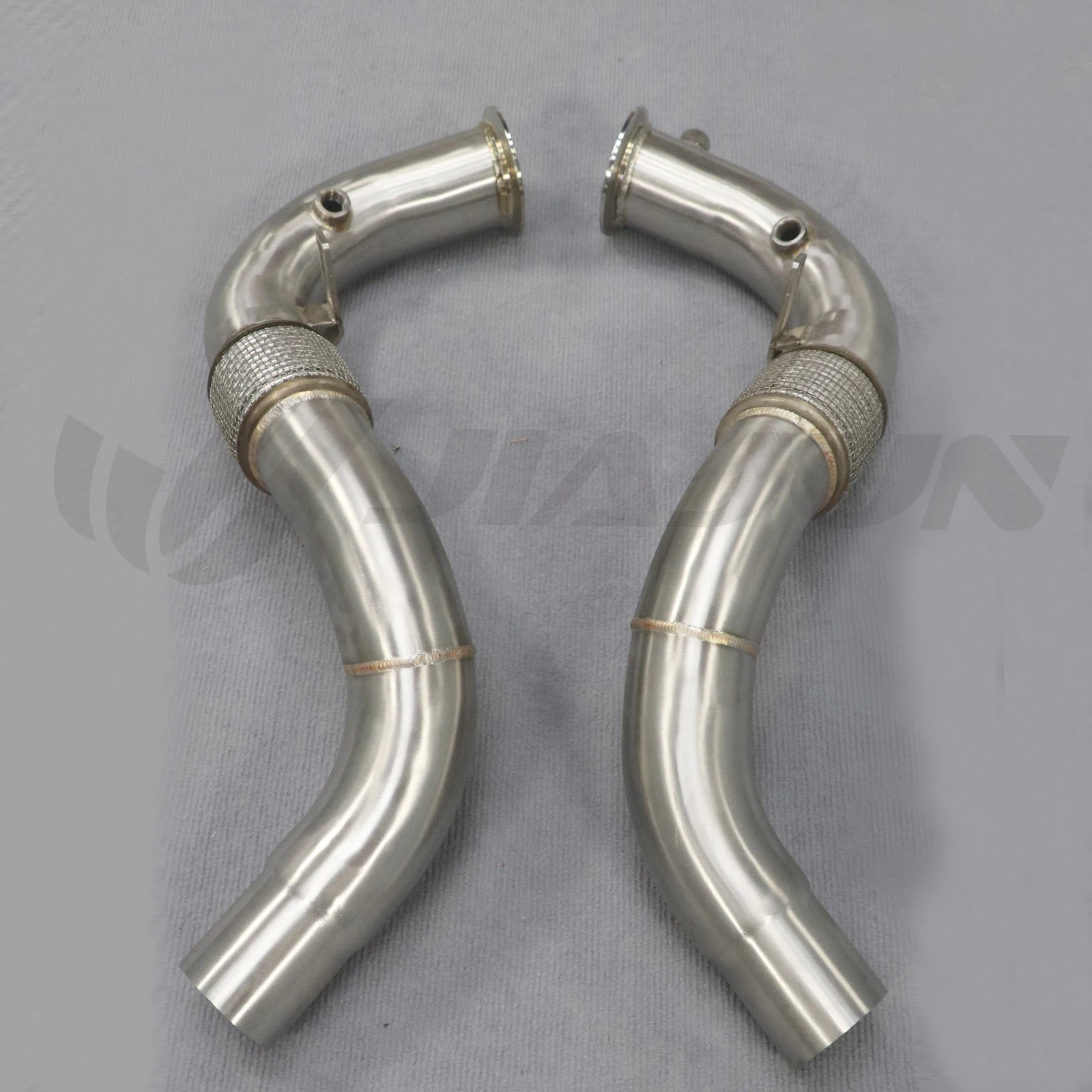 JIAJUN SS304 Stainless Steel High-Performance TIG Welded 1.5mm Thick Exhaust Downpipe  550I F10 4.4T N63 Straight Header