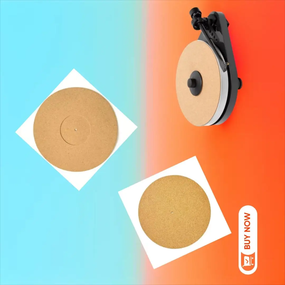 

12in Soft Cork Record Pad Anti-Static Vinyl Mat Turntable Slipmat 295mm Diameter Audio Controller Accessory for Phonographs