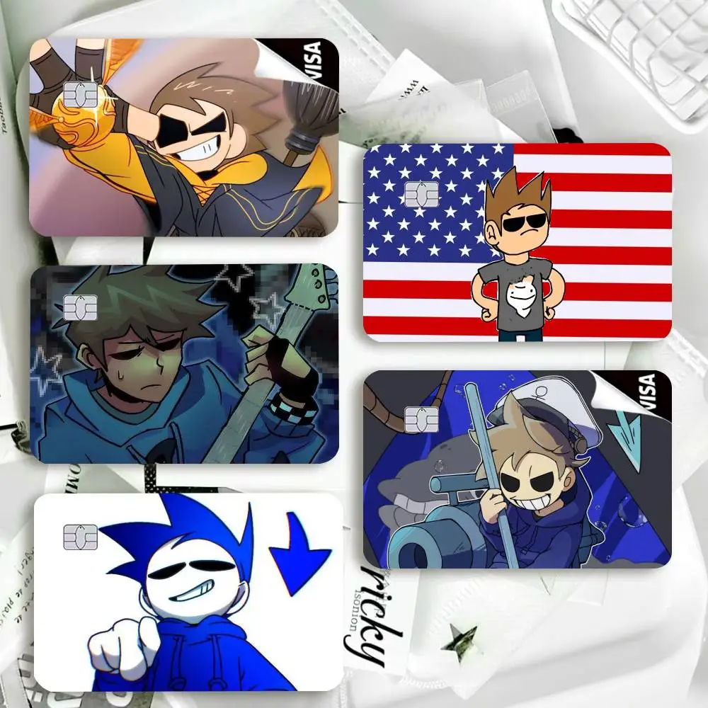 Funny E-Eddsworld T-Tom  Waterproof Film Skin Cover Credit Card Stickers Debit Front Bank Bus Pass