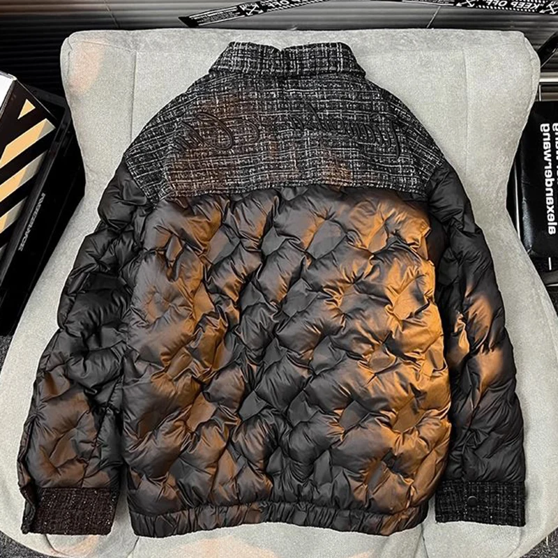 Korea Lapels Down Cotton Coat Women Winter 2025 Parkas Single-Breasted Jacket Windproof Fried Street Warm Loose Parka Top Female