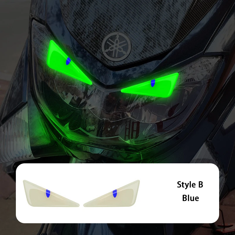 Lichtgevende 3D-decoratiestickers Devil Eyes Scooter motorfiets koplamp body trim universeel voor BMW Honda Yamaha Suzuki Vespa