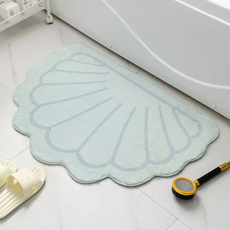 Shell Bathroom Floor Mats, Bathroom Absorbent Non-slip Rug, Bedroom Toilet Door Mats, Home Entry Door Mats, Carpets