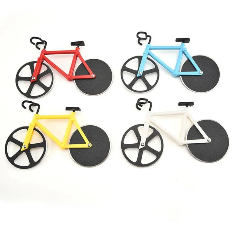 Pizza Cutter Stainless Steel Bicycle Shape Wheel Bike Roller Pizza Chopper Slicer Pizza Cutting Knife Kitchen Tools