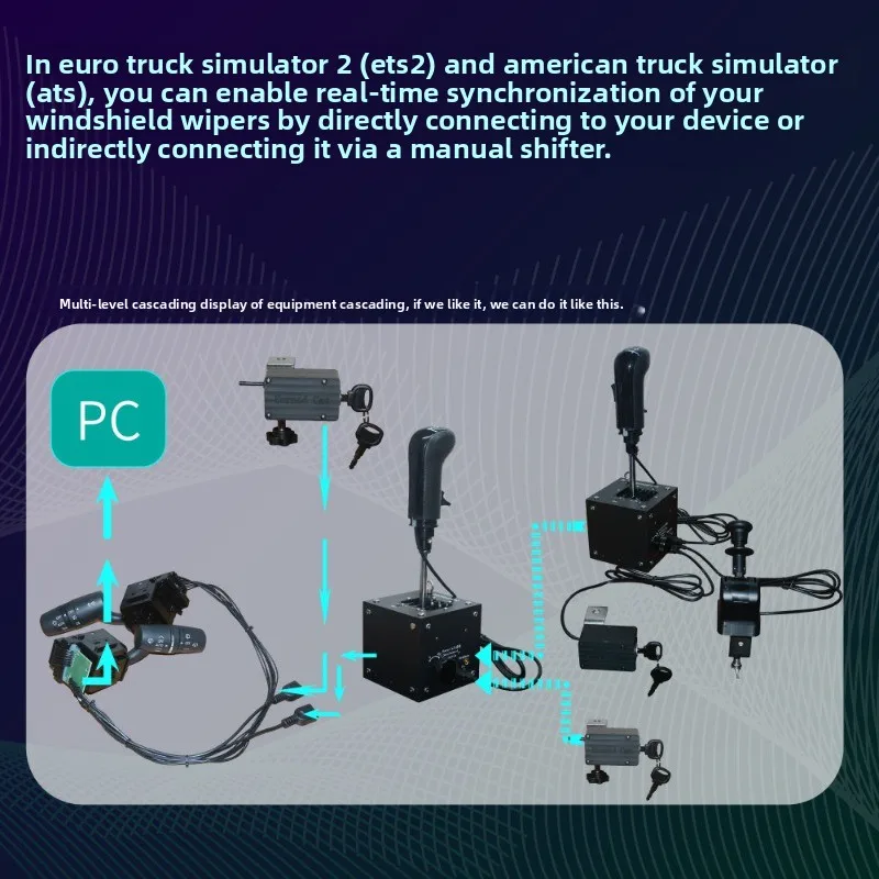 Racing Simulator Games Ignition Switch for ETS 2 / ATS for Logitech Thrustmaster PC Universal