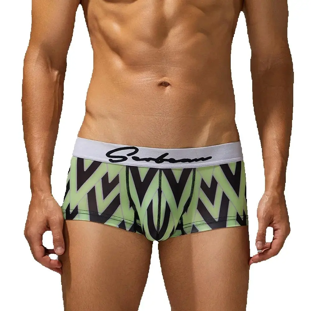 

Men's Underwear 2026 New Geometry Print Hot Lingerie Comfortable Breathable Youth Men's Panties Briefs Fashionable Innerwear