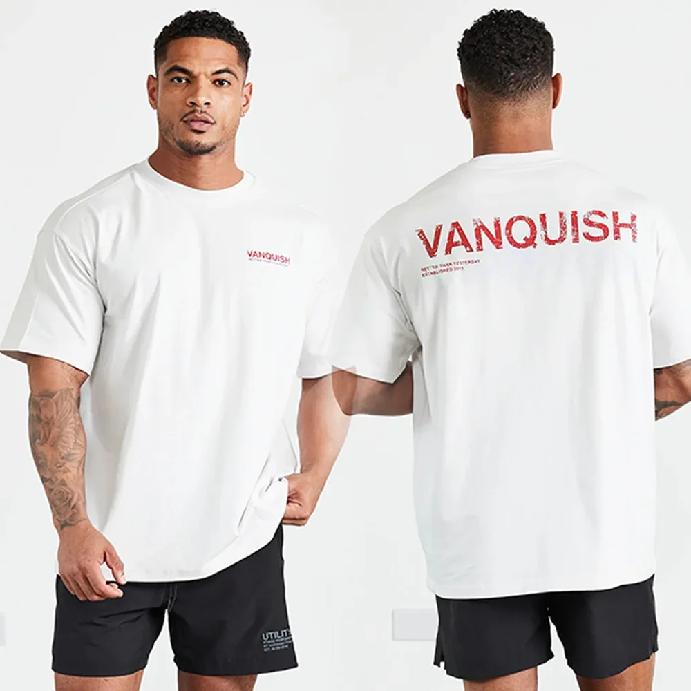 2024 Summer Men Fashion Cotton T-Shirt Vanquish Tops Tees Male Casual Y2K O-Neck Clothing Women Short Sleeve Harajuku Streetwear