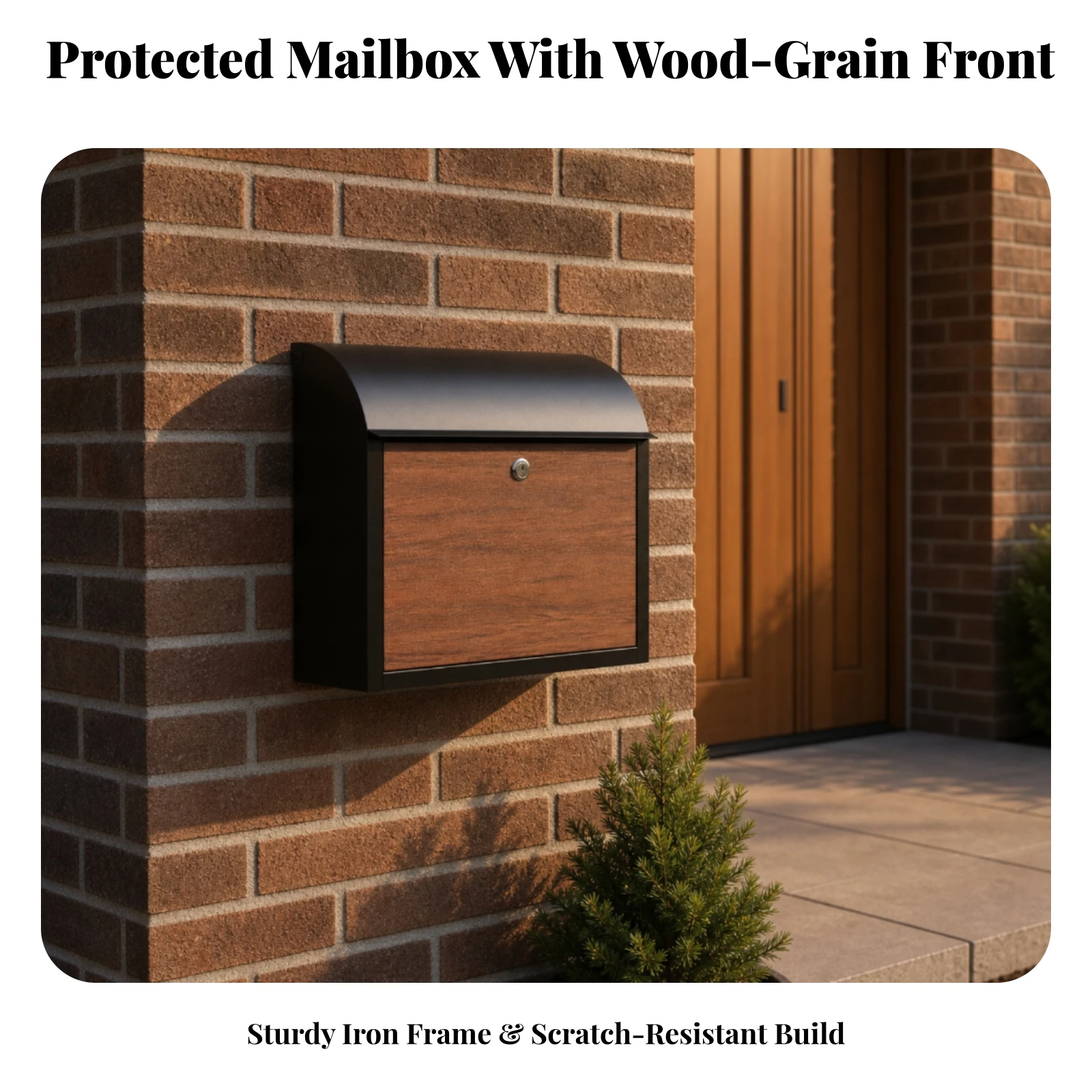 Wall-Mounted Mailbox Lockable Mailbox with Lock Locking Letterbox Outdoor-Ready Postbox Secure for Homeowners, Entryway