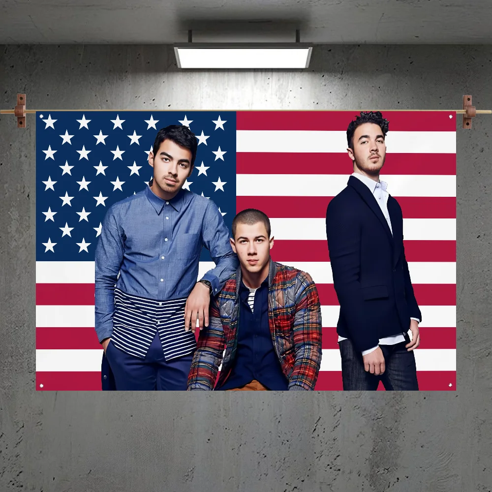 

America J-Jonas Brothers Flag Home&Garden Outdoor Microfiber Printed Decoration Background Art Flag Banner