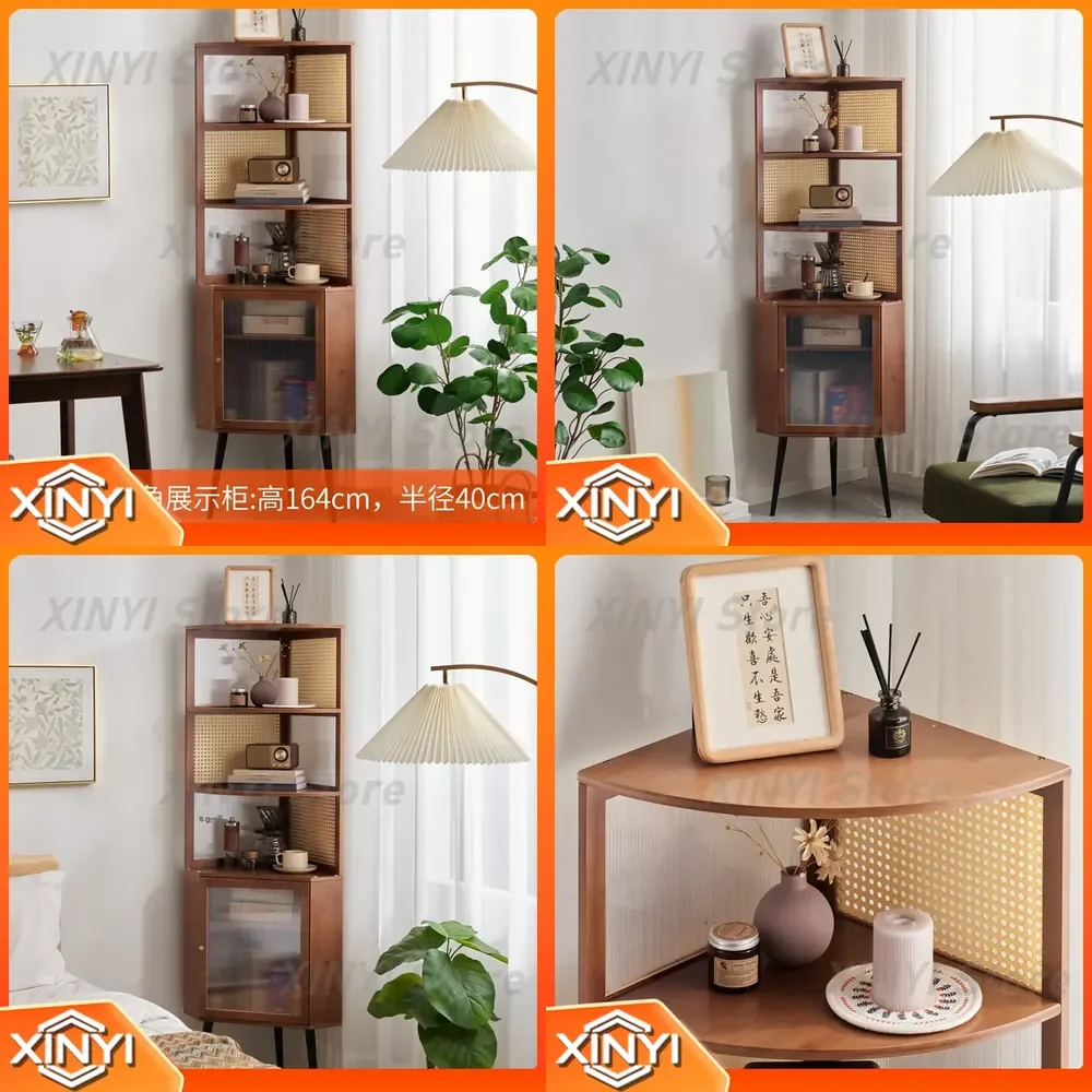 for Corner Shelf Floor-to-Ceiling Corner Cabinet Wall Mounted Triangle Bookshelf Storage Unit for Bedroom Living Room Home