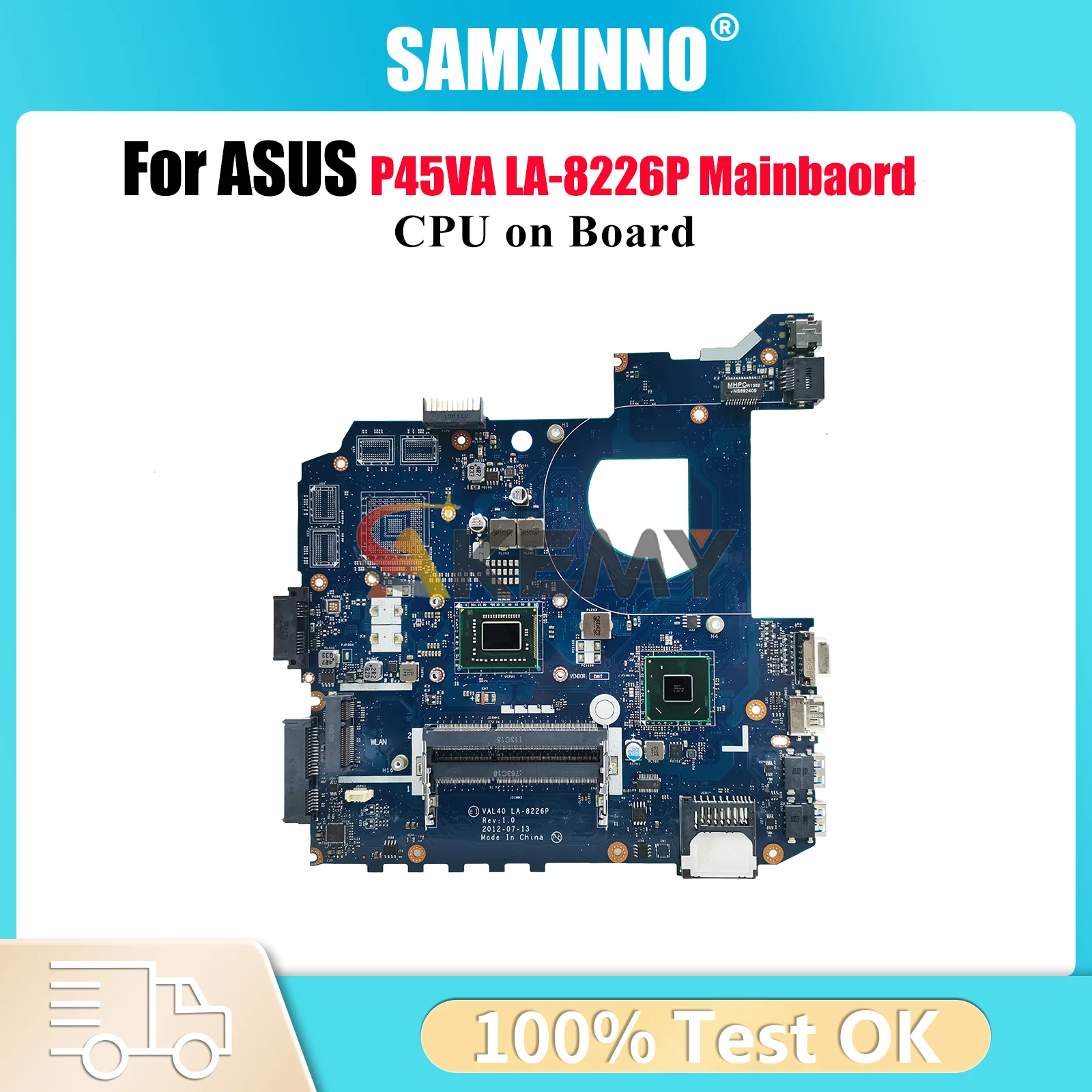 

LA-8226P Laptop Motherboard For ASUS P45VA K45A K45A Notebook Mainboard With CPU 100% tests OK fast shipping High quality
