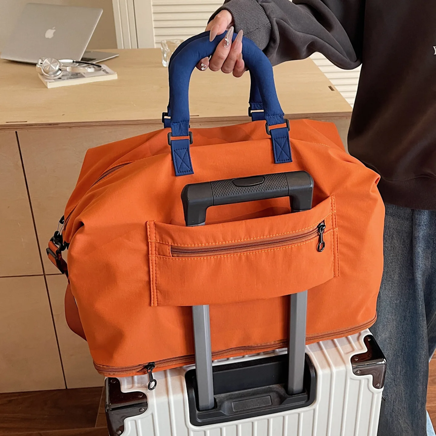 Large Capacity Travel Bag for Women, Short Trip Duffel Bag for Men, Lightweight Handbag, Sports Gym Bag, Maternity Storage Bag - view 4