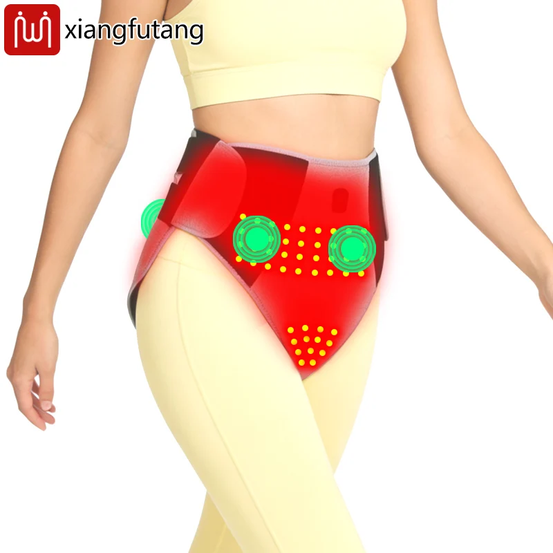 Red Light Heating Women's Underwear With Abdominal Massager Relieves Abdominal Pain Cold Uterus Menstrual Cramps Warm