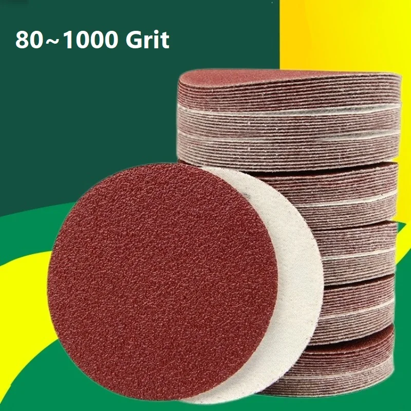 Assorted Grit 5 Inch Sanding Disc Sandpaper Pad 80‑1000 Grit Abrasive Polishing Pad for Metal Wood Orbital Sander Accessories