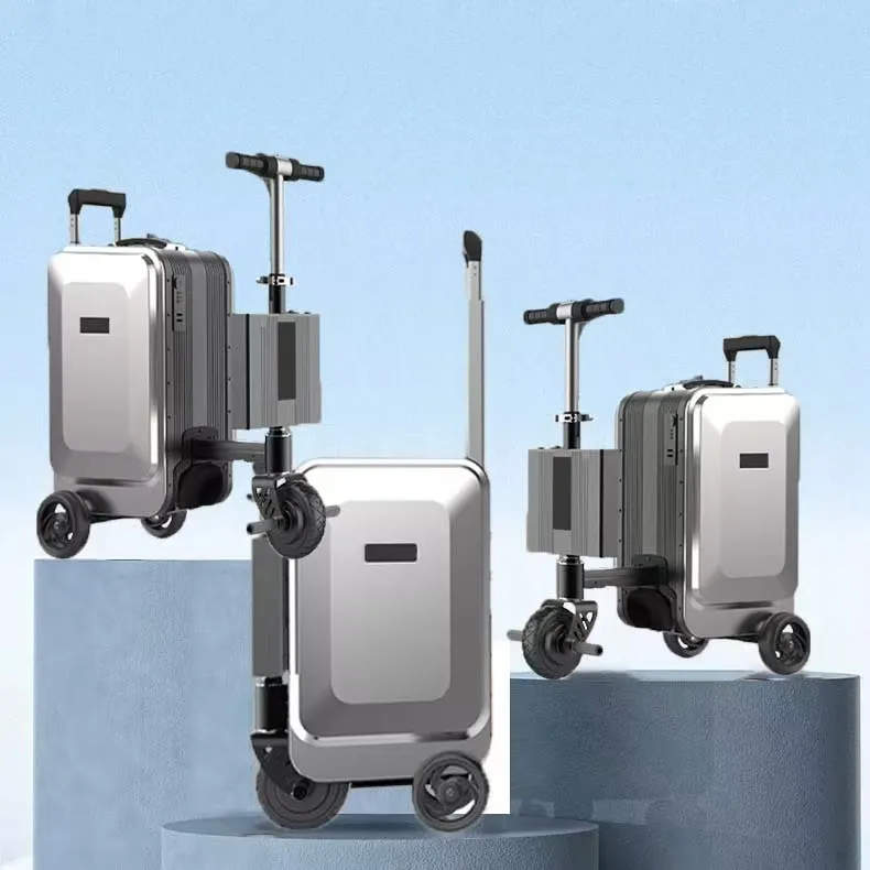 

Электрический чемодан-самокат для взрослых, моторизованный ручной багаж с замком TSA и USB-портом, усиленный, выдерживающий нагрузку до 250 фунтов, умный чемодан для путешествий